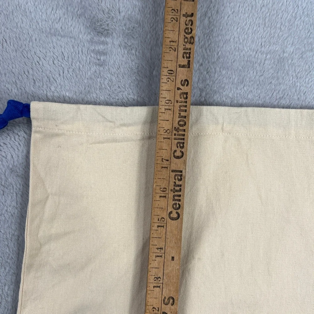 Louis Vuitton Original Drawstring Dust Bag 12x18.5 Cream Blue Luxury Storage Bag